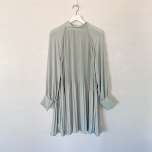 H&M Mint Pleated Dress Large